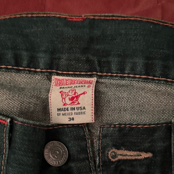 True Religion Men's Dark Blue Relaxed Jeans Made in USA - Picture 4 of 6